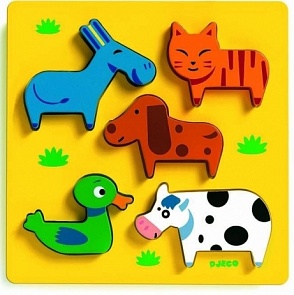 Пазл-Сортировка Домашние животные (Djeco, 01022k)